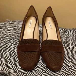 Alex Marie brown suede heels size 8